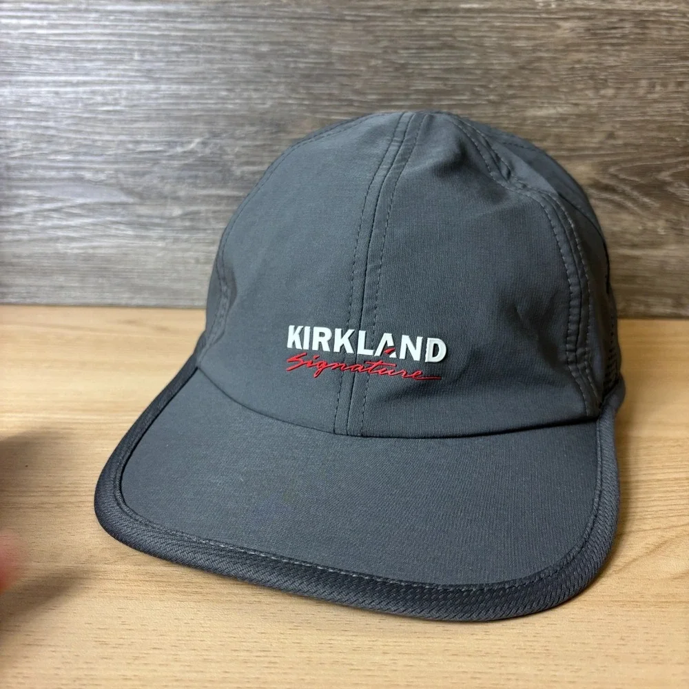 Kirkland Signature Hat Cap Strap Back Gray Performance Adjustable